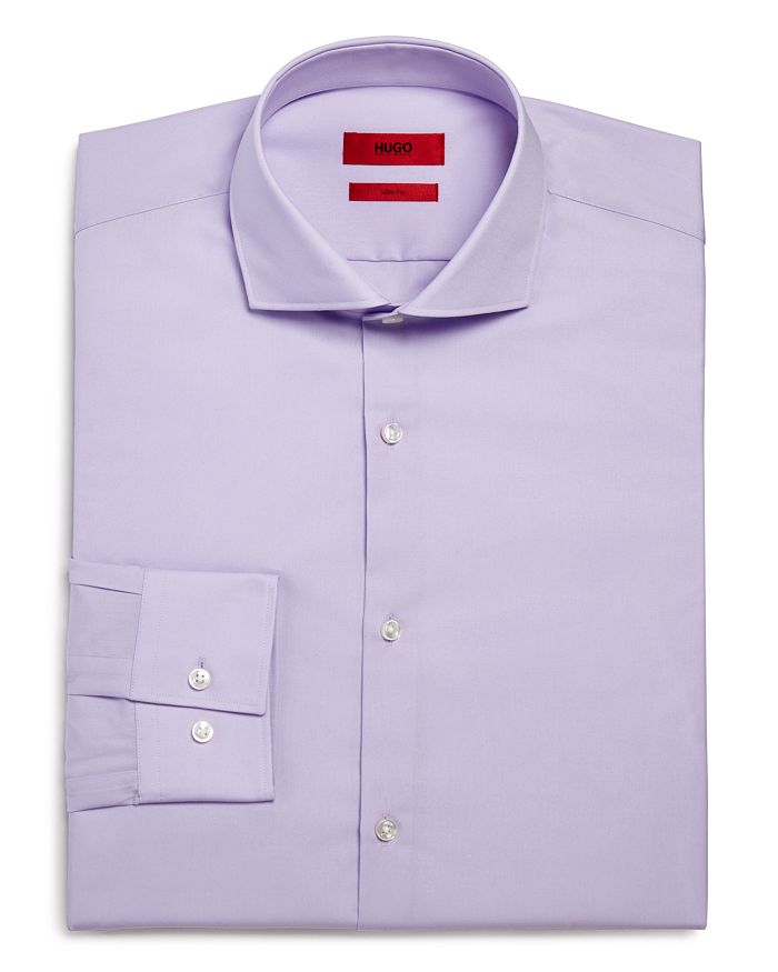 Shop Hugo Boss Jason Slim Fit Long Sleeve Cotton Dress Shirt In Lavender