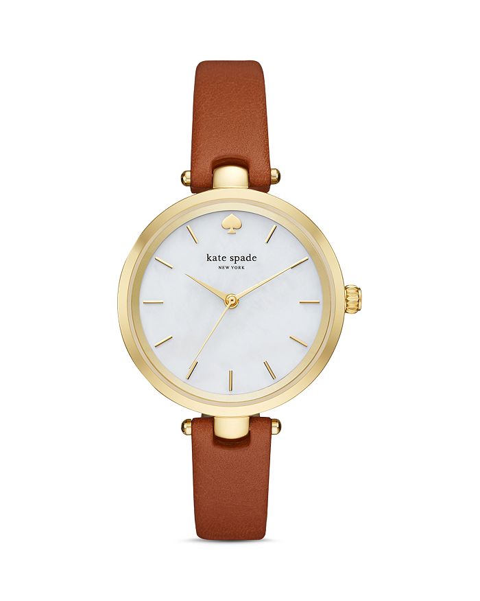 KATE SPADE KATE SPADE NEW YORK HOLLAND LEATHER STRAP WATCH, 34MM,KSW1156