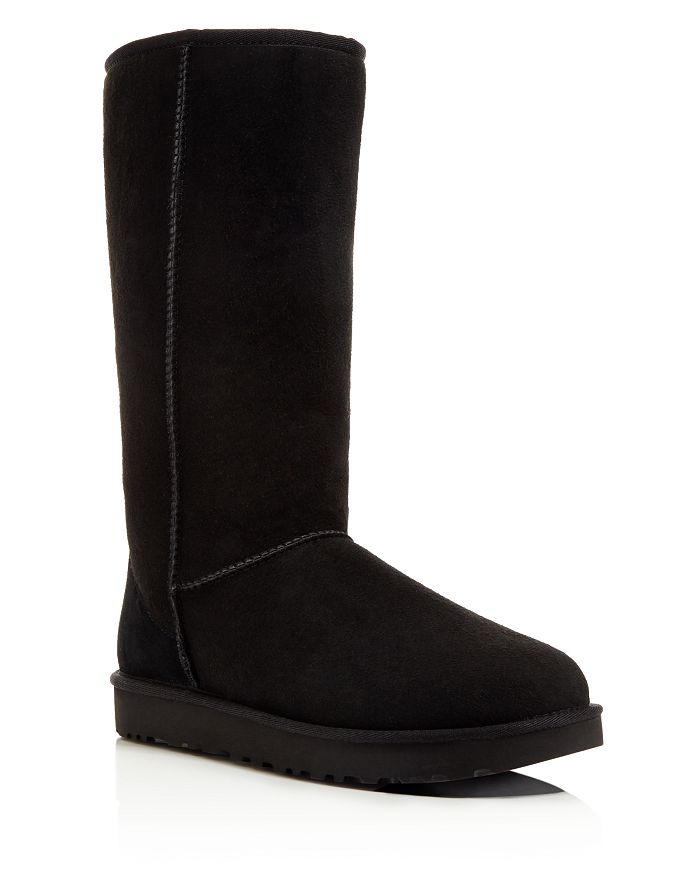 Shop Ugg Women's Classic Ii Tall Shearling Boots In Black