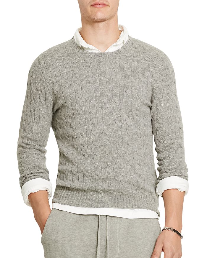 POLO RALPH LAUREN CASHMERE CABLE-KNIT SWEATER,710613099004