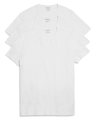 Emporio Armani Pure Cotton V-Neck T-Shirts - Pack of 3
