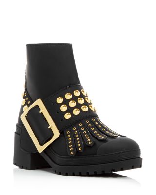 Burberry Whitchester Studded Buckle Booties | Bloomingdale's