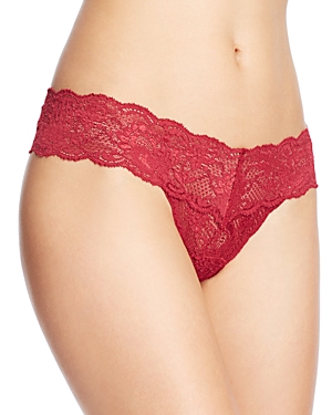 Cosabella Never Say Never Cutie Low-rise Thong In Deep Ruby
