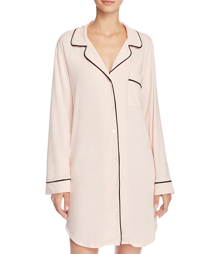 Shop Eberjey Gisele Sleepshirt In Sorbet/black