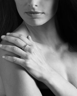 18K Gold Beaded and Diamond Ring