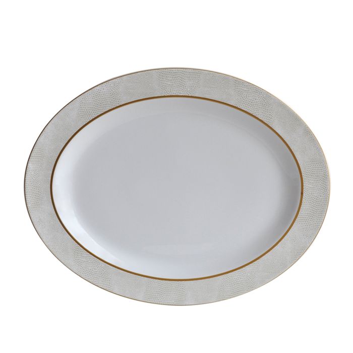 Bernardaud Sauvage White Oval Platter, 13"