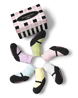Shop Trumpette Girls' Mary Jane Pastel Socks, 6 Pack - Baby In Pastels