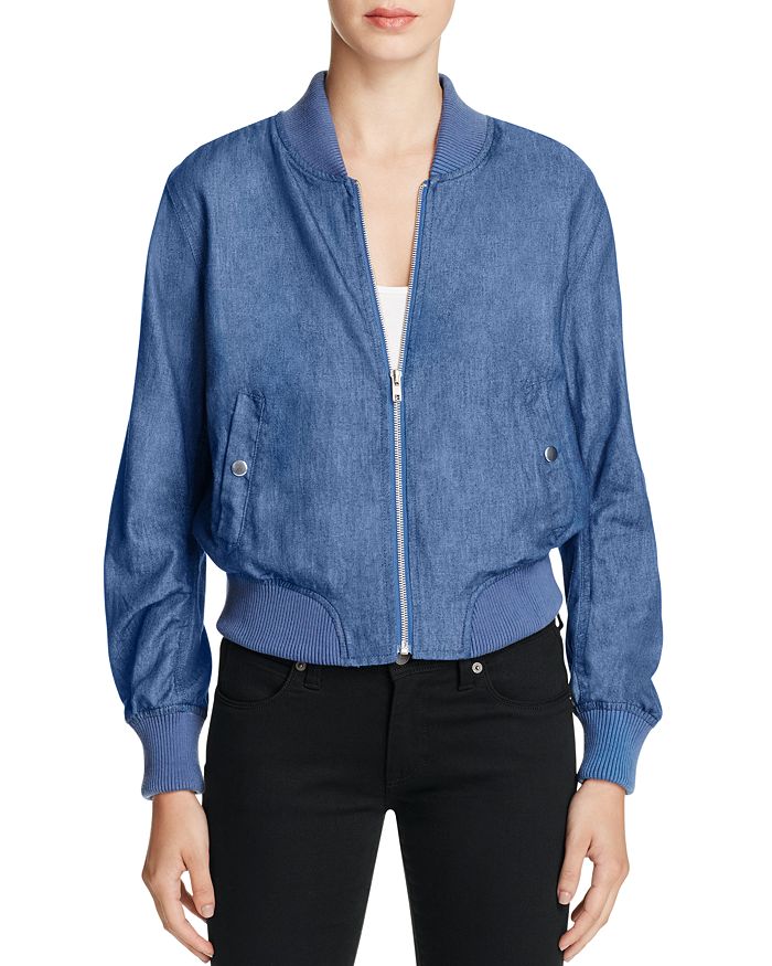 Chambray bomber jacket discount womens