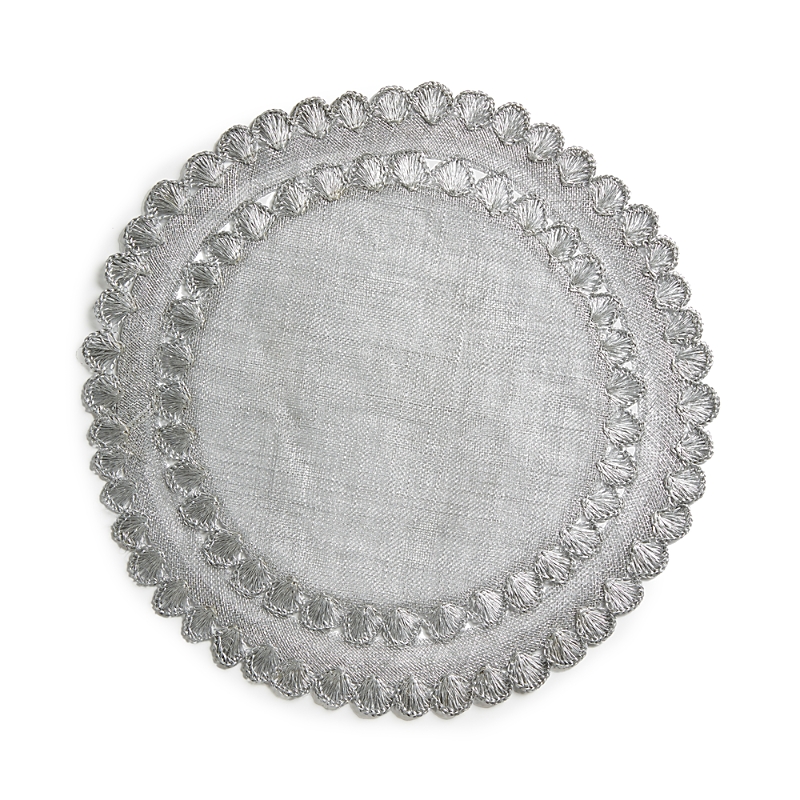 Juliska Isadora Silver Woven Placemat In Silver