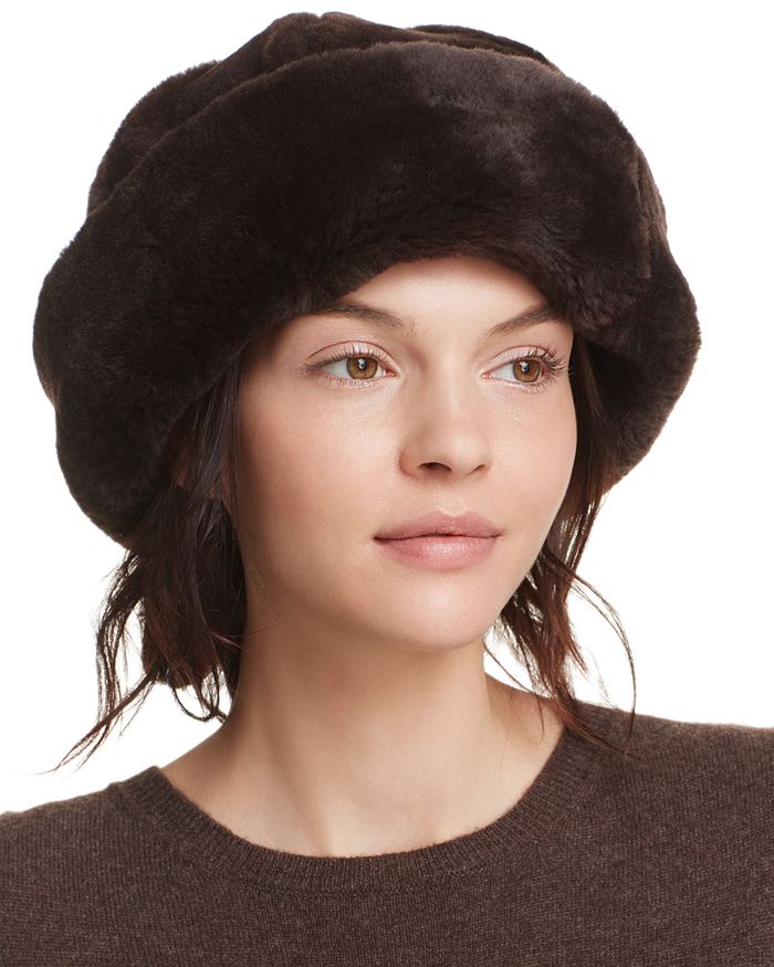 Surell Shearling Sheepskin Snowball Hat | Bloomingdale's