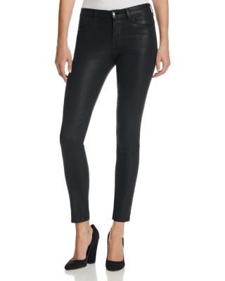 black faux leather pants womens