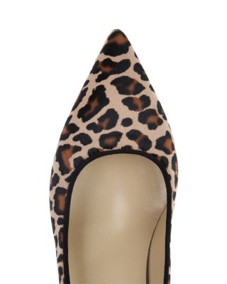 Carrie Leopard Calf Hair Kitten Heel Pumps