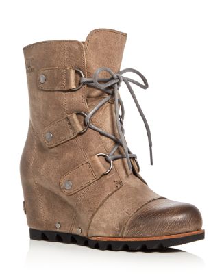 sorel joan of arctic lace up wedge
