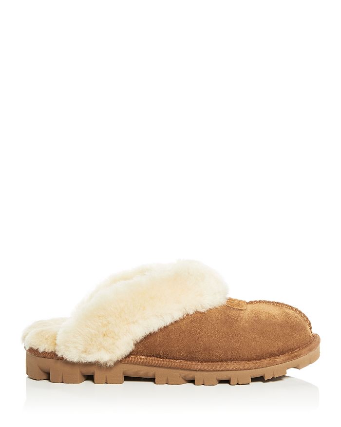 Shop Ugg Women's Coquette Shearling Slippers In Black