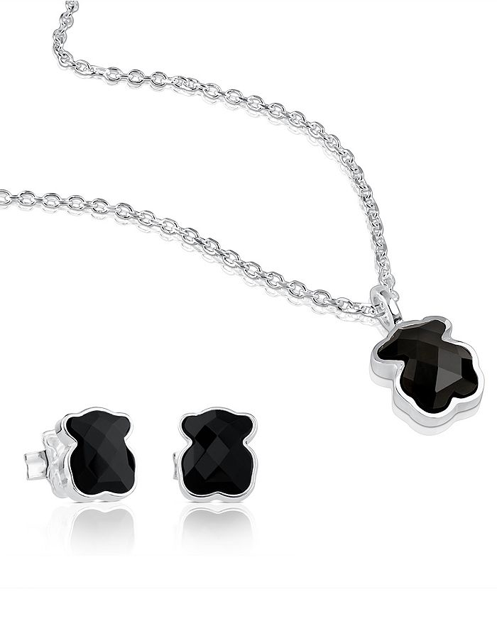 TOUS Sterling Silver Teddy Bear Necklace & Earrings Set | Bloomingdale\'s