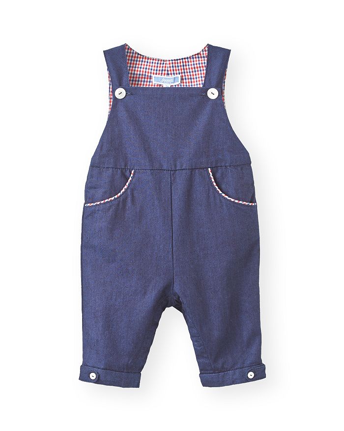 Jacadi Boys' Gingham Trimmed Denim Overalls Baby Bloomingdale's