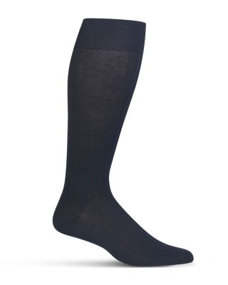 Over-The-Calf Ribbed Dress Socks