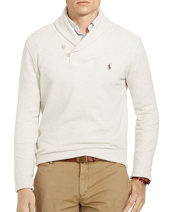 Polo Ralph Lauren Ribbed Cotton Shawl Collar Sweater | Bloomingdale's