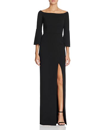 ABS by Allen Schwartz Off-The-Shoulder Bell Sleeve Gown | Bloomingdale's