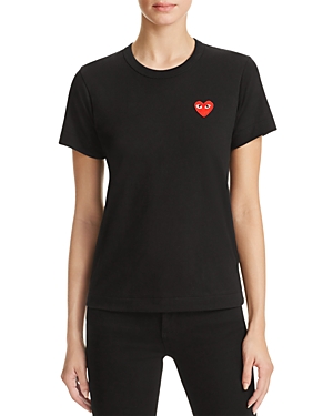 Comme Des Garçons Play Comme Des Garcons Play Women's Basic Logo Tee In Black