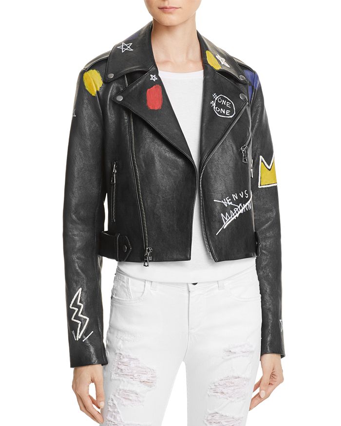 Alice and olivia outlet cody leather jacket