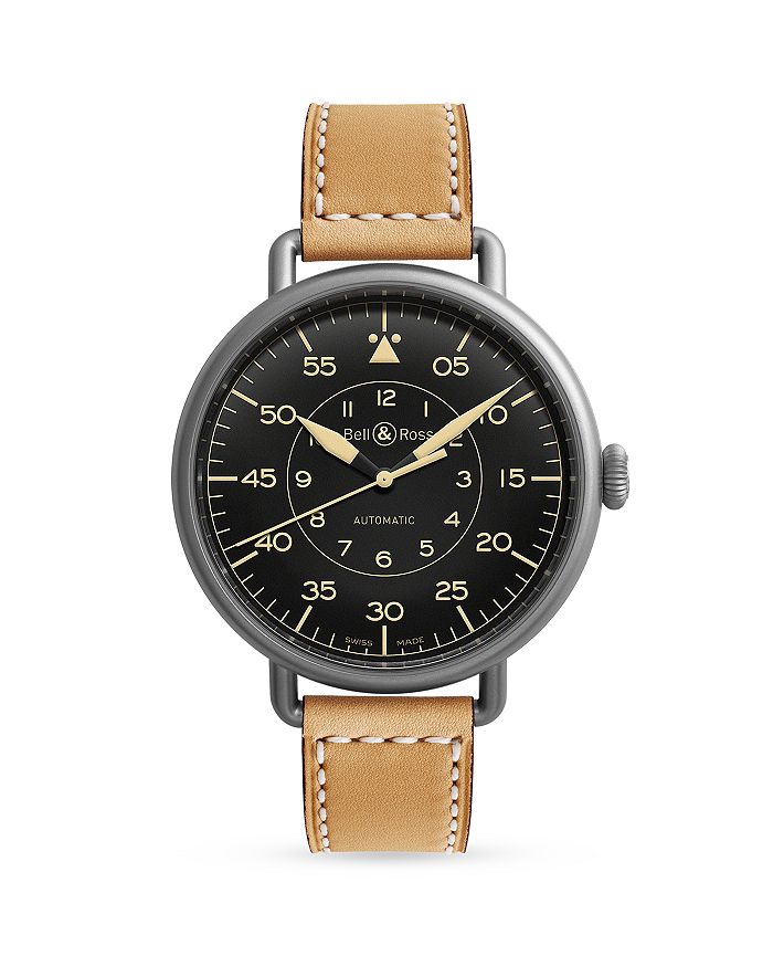 Bell & Ross Ww1-92 Heritage Watch, 45mm In Black/tan