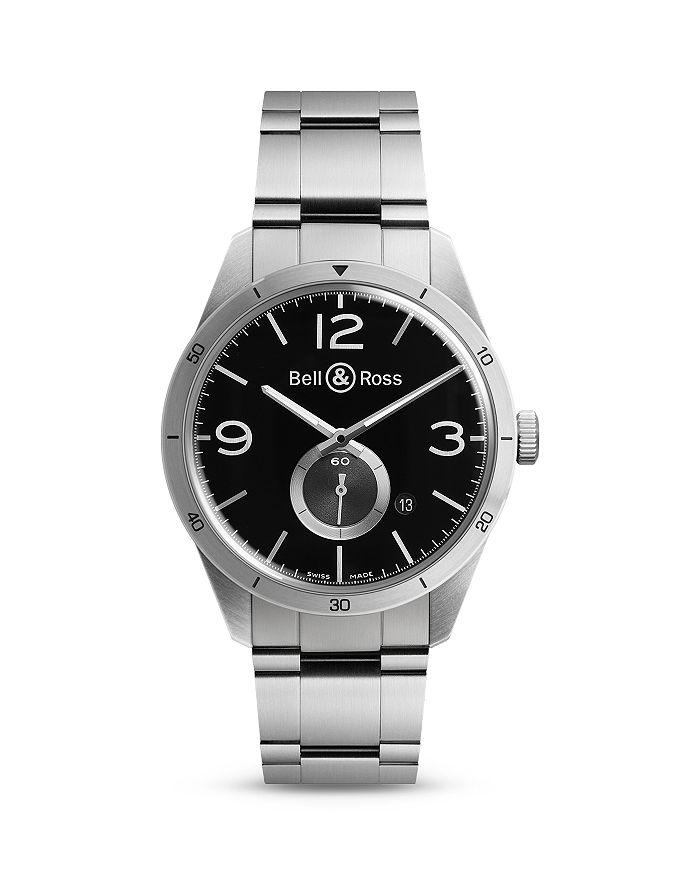 Bell & Ross Br 123 Gt Watch, 42mm In Black/silver