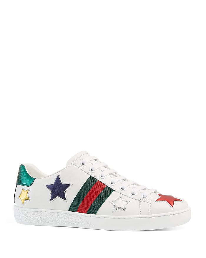 Gucci New Ace Star Lace Up Low Bloomingdale's