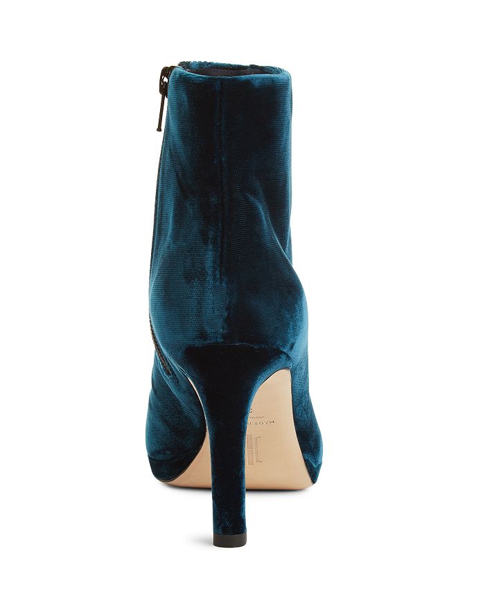 Hobbs London Julietta Velvet High Heel Booties In Teal ModeSens