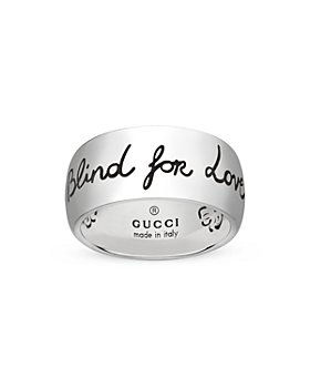 Gucci - Sterling Silver Blind for Love Engraved Ring