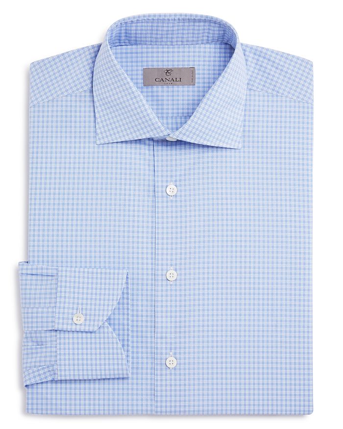 Canali Small Window Check Overcheck Modern Fit Dress Shirt | Bloomingdale's