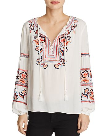 Parker Persimmon Embroidered Top | Bloomingdale's