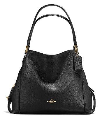 COACH Edie Shoulder Bag 31 in Polished Pebble Leather | Bloomingdale's