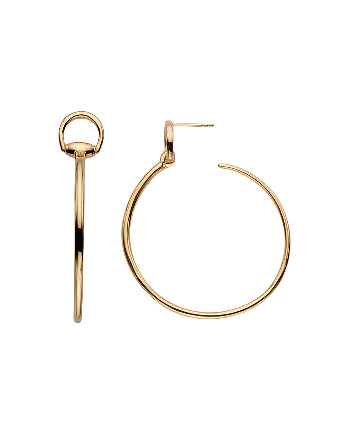Gucci 18K Yellow Gold Horsebit Hoop Earrings Bloomingdale's