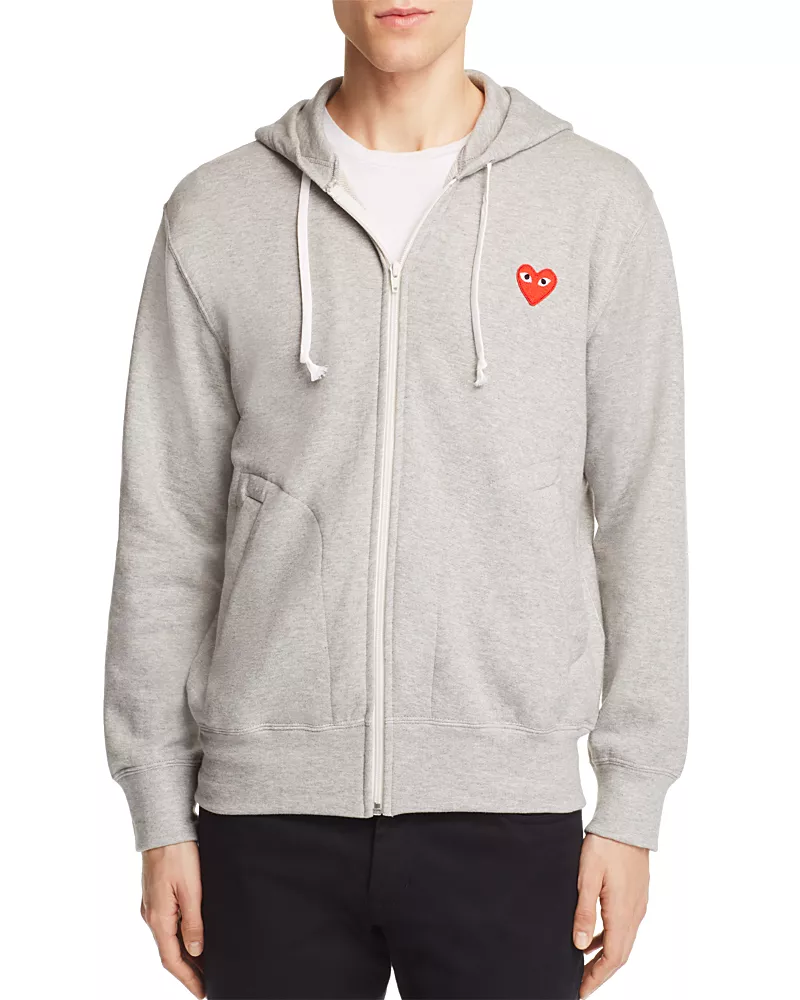 Comme Des Garcons Play Zip Hoodie Sweatshirt
