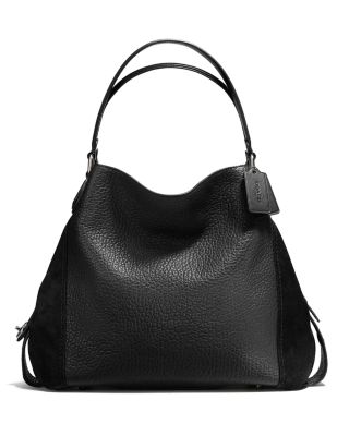 coach mixed leather edie 42