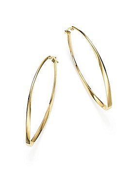 Bloomingdale's - 14K Yellow Gold Twisted Oval Hoop Earrings - 100% Exclusive