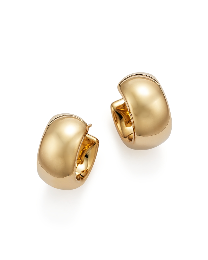 Bloomingdale's 14k Yellow Gold Wide Band Polished Hoop Earrings - Exclusive In Gold
