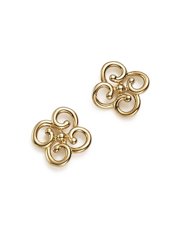 Bloomingdale's 14k Gold Twisted Clover Stud Earrings - 100% Exclusive In Yellow Gold