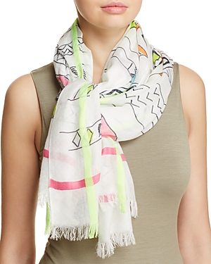 Fraas Sketched Tribal Print Scarf at Bloomingdale's