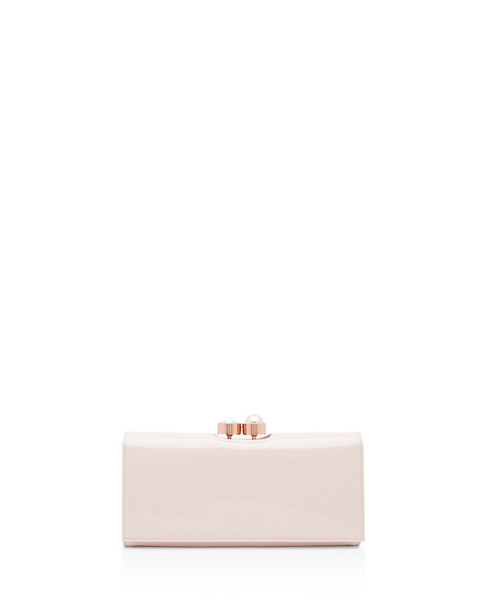 Ted Baker Faux-Pearl Bobble Matinee Patent Leather Wallet | Bloomingdale's