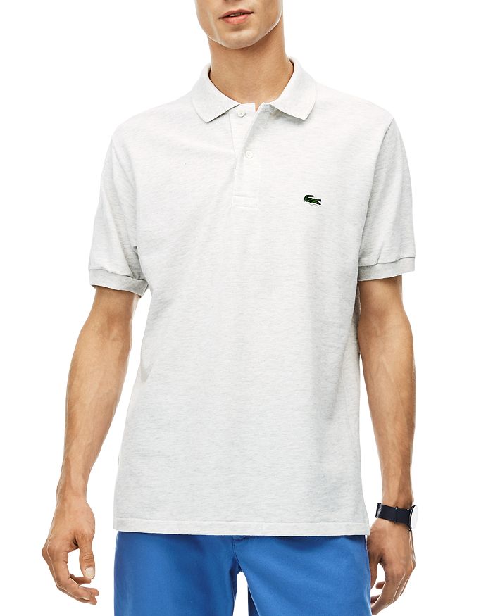 Lacoste Classic Fit Piqué Polo Shirt In Alpes Gray Chine