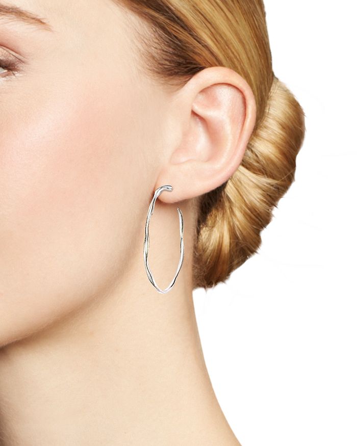 Shop Ippolita Sterling Silver #4 Hoop Earrings