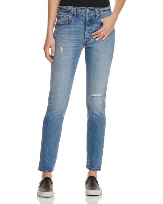 Distressed Skinny Jeans in Post Modern 