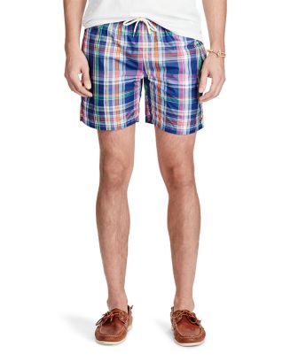 Polo Ralph Lauren Plaid Swim Trunks | Bloomingdale's