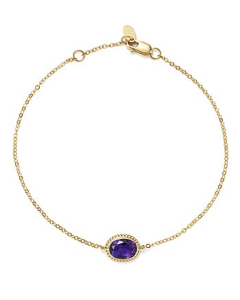Bloomingdale's - Amethyst Oval Bracelet in 14K Yellow Gold - 100% Exclusive