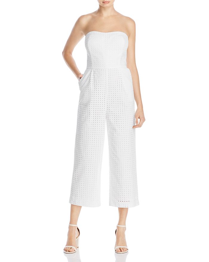Laundry by Shelli Segal - Strapless Eyelet Jumpsuit