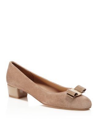 salvatore ferragamo suede pumps