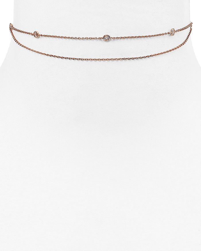 Jules Smith Crimson Chain Choker Necklace, 12 In Rose Gold