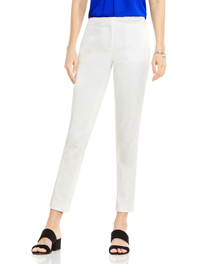 Vince Camuto Petite Ponte-knit Ankle Pants In New Ivory